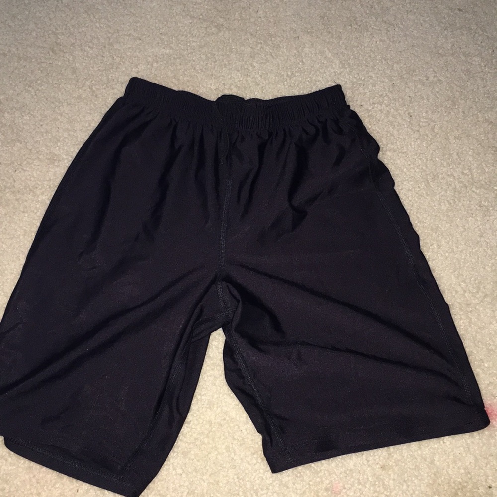 Black running shorts